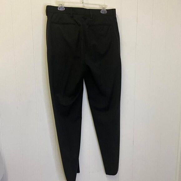 Nautica Clipper Men's Size 34x32 Relaxed Fit Wool Blend Dark Grey Dress Pants - Picture 9 of 12